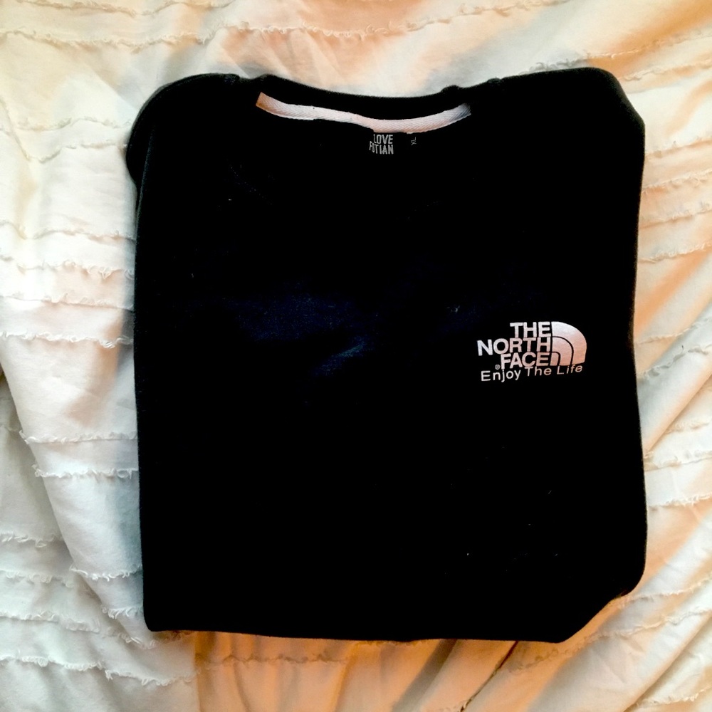 North face crew logo sweatshirt